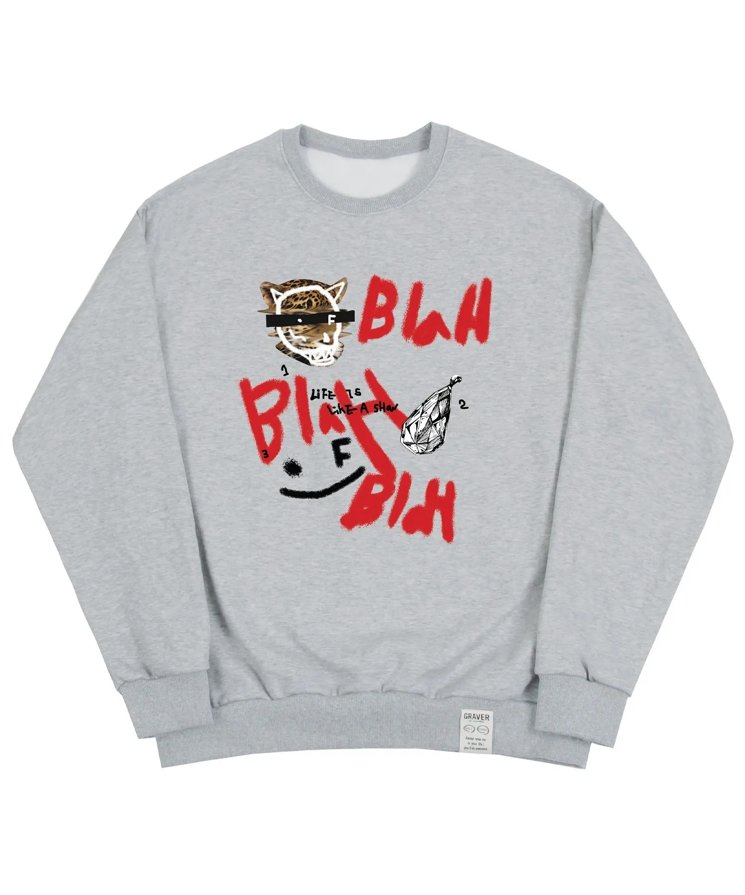 GRAVER  |[GRAVER]★BLAH BLAH SMILE SWEATSHIRT