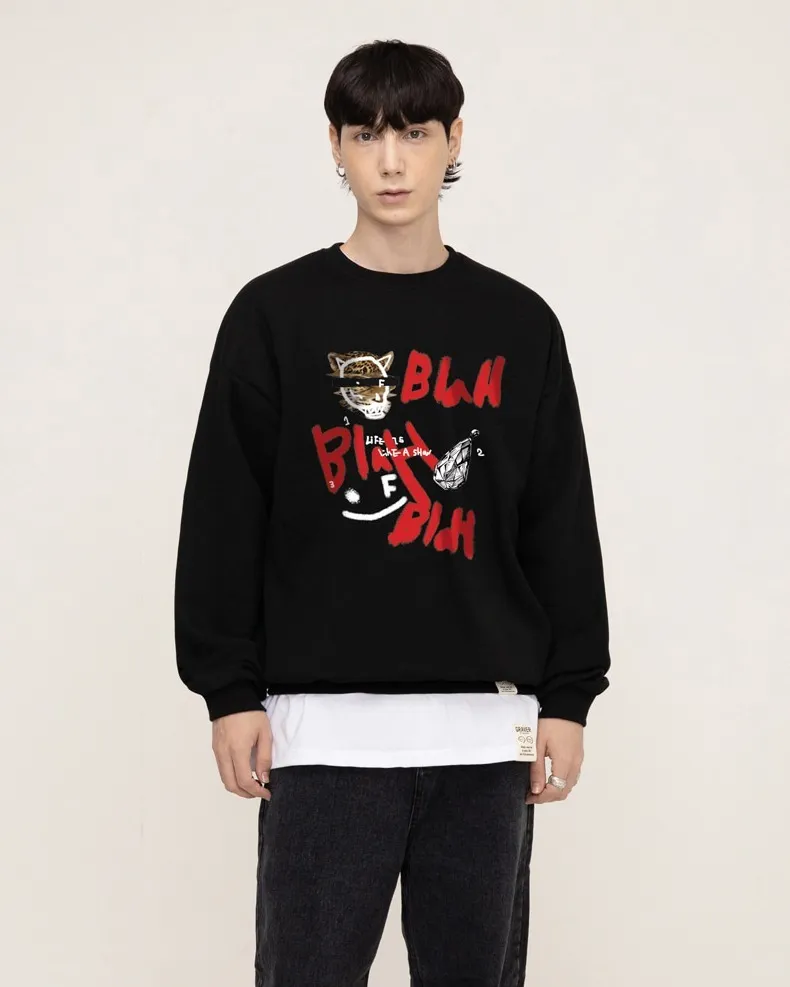 GRAVER  |[GRAVER]★BLAH BLAH SMILE SWEATSHIRT