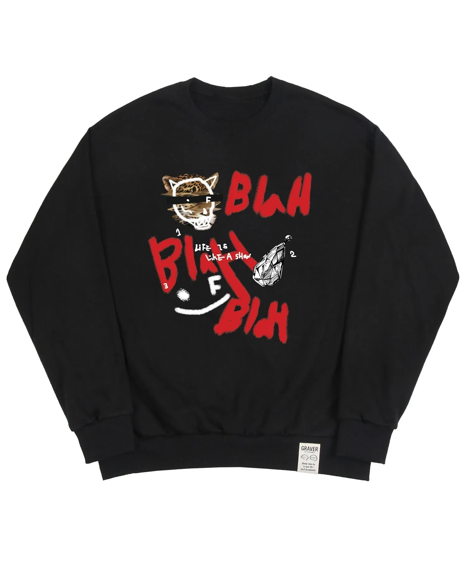 GRAVER  |[GRAVER]★BLAH BLAH SMILE SWEATSHIRT