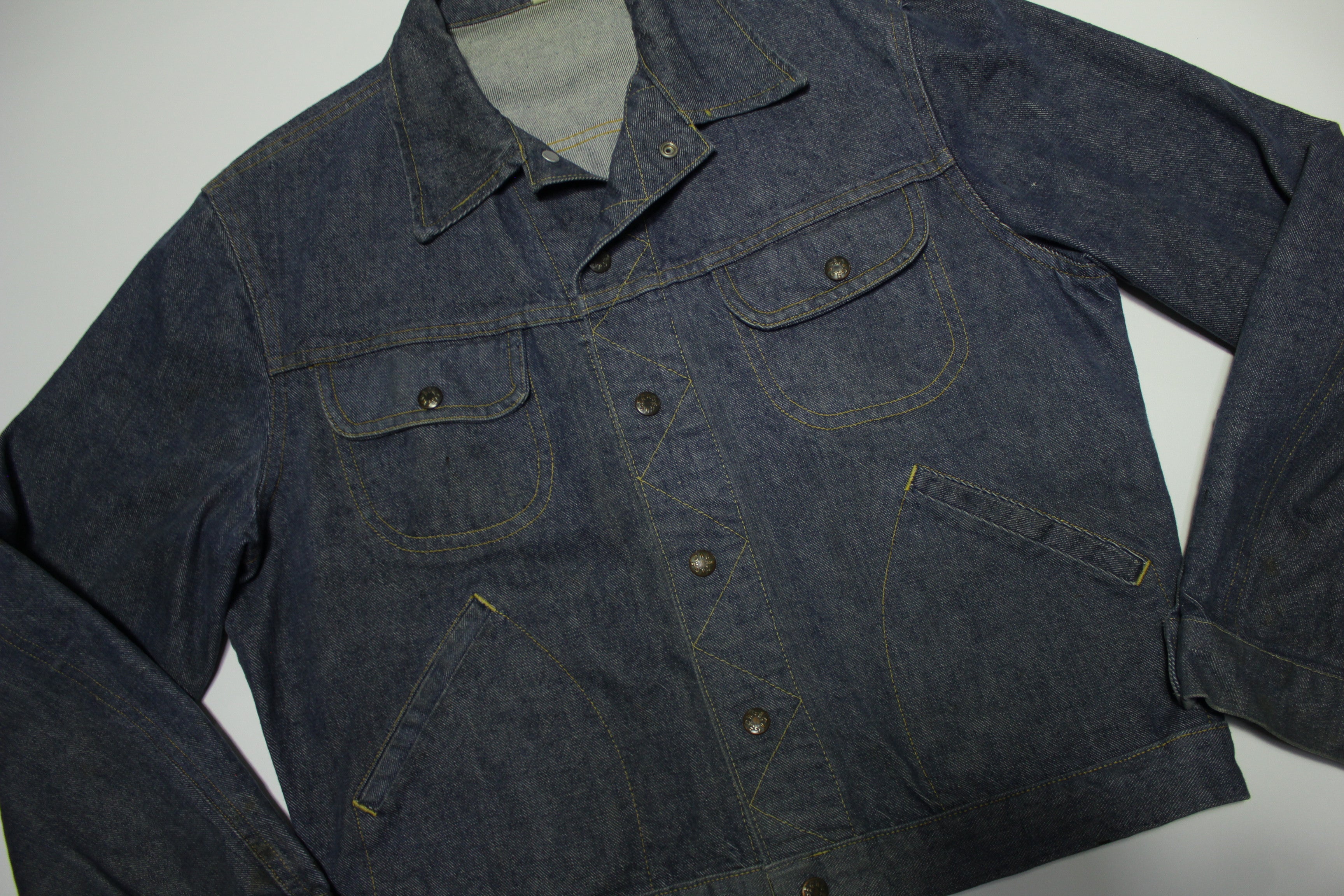 GWG Canada Dark Wash 70's Four Pocket Snap Canadian Denim Jean Jacket