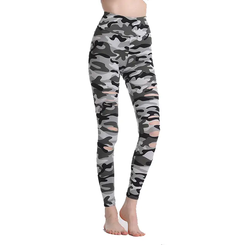 Haute Edition Women's Cutout Ripped High Waist Leggings With Tummy Control