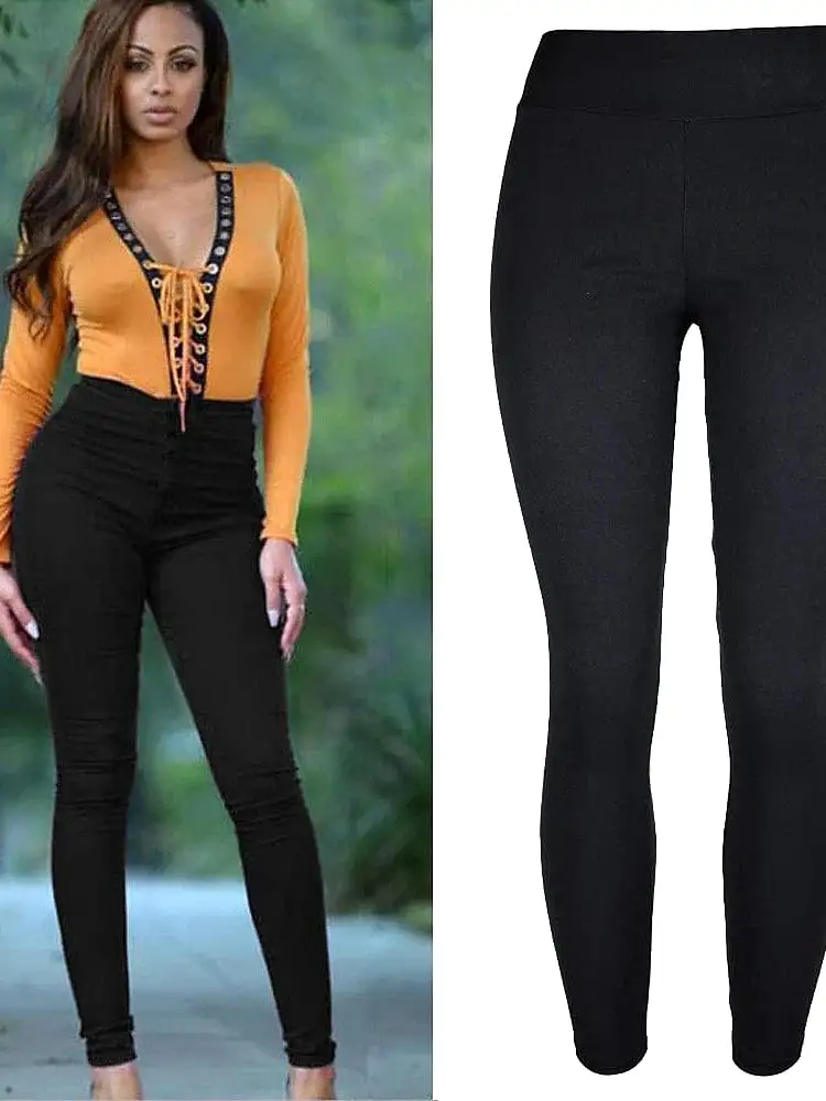 High Waist Flared Skinny Slacks Leggings - Versatile and Comfortable