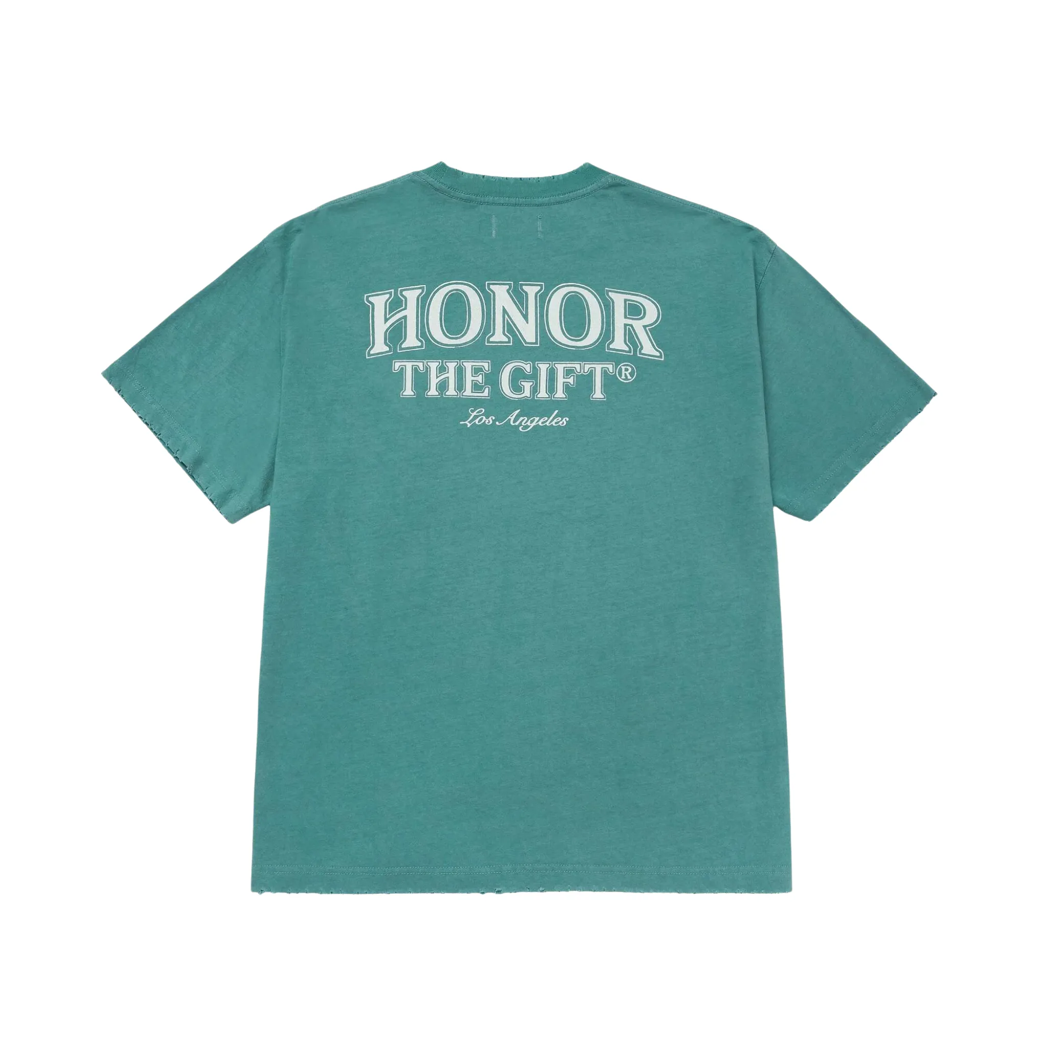 Honor The Gift Floral Pocket T-shirt (Teal)