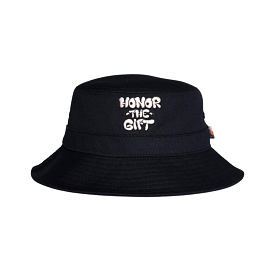 Honor The Gift Script Bucket Hat (Black)