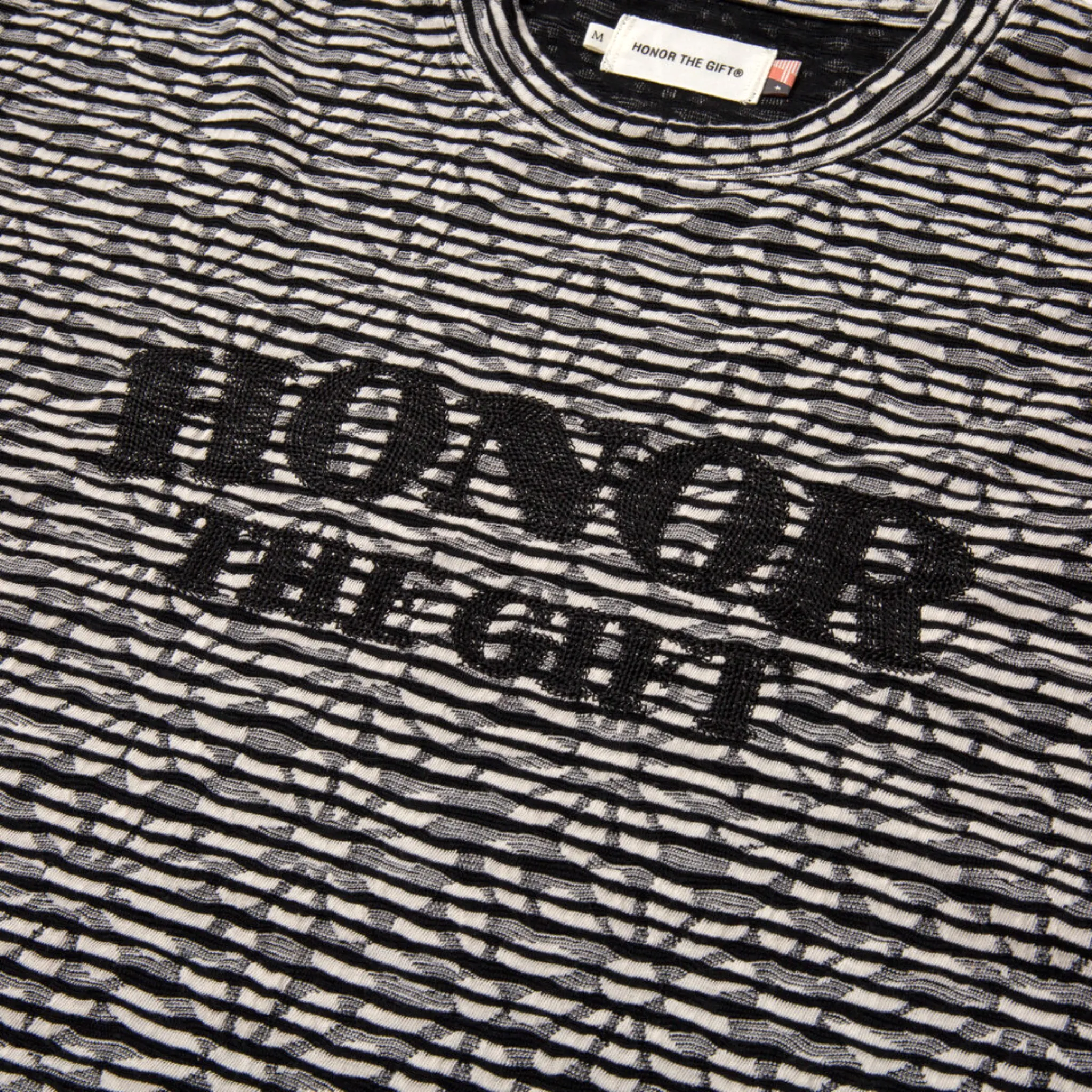 Honor The Gift Stripe Box Tee (Black)