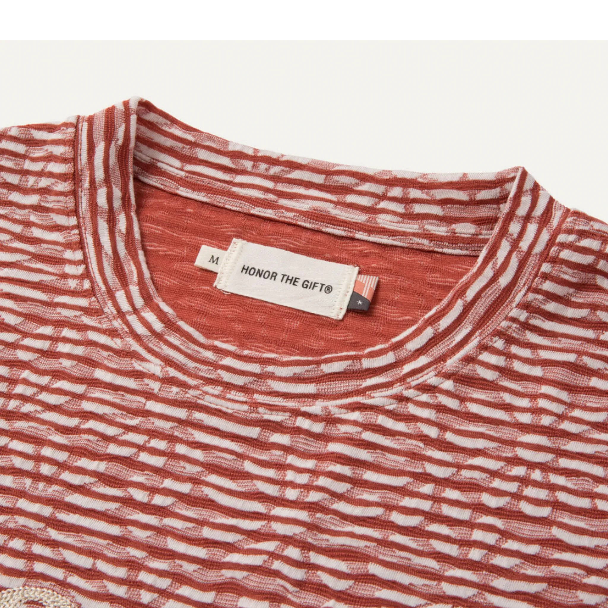 Honor The Gift Stripe Box Tee (Brick)