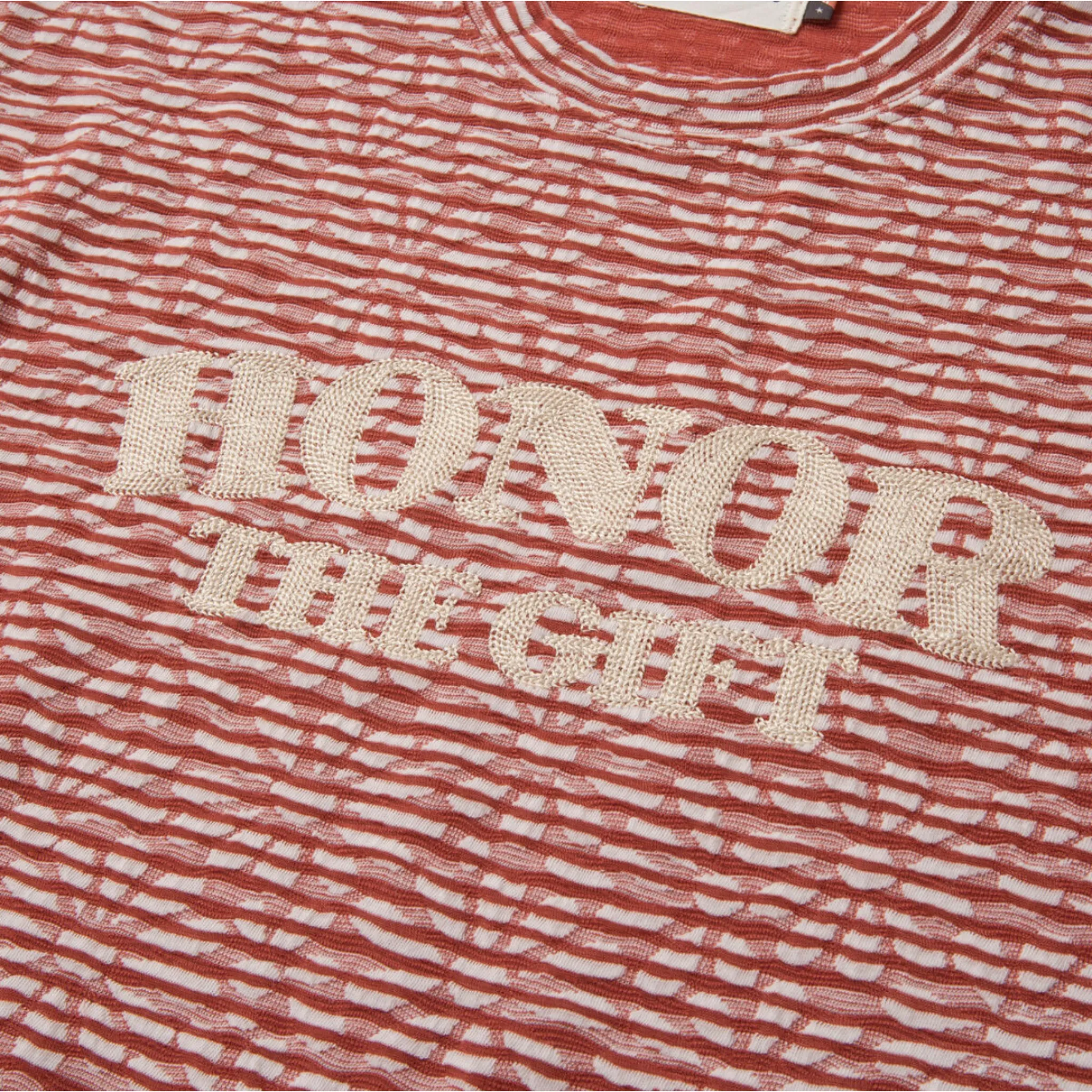 Honor The Gift Stripe Box Tee (Brick)