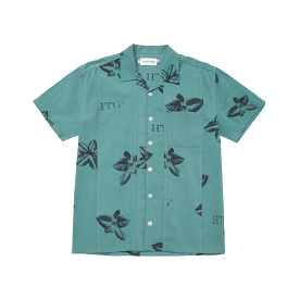 Honor The Gift Tobacco Woven Button Up Shirt (Teal)