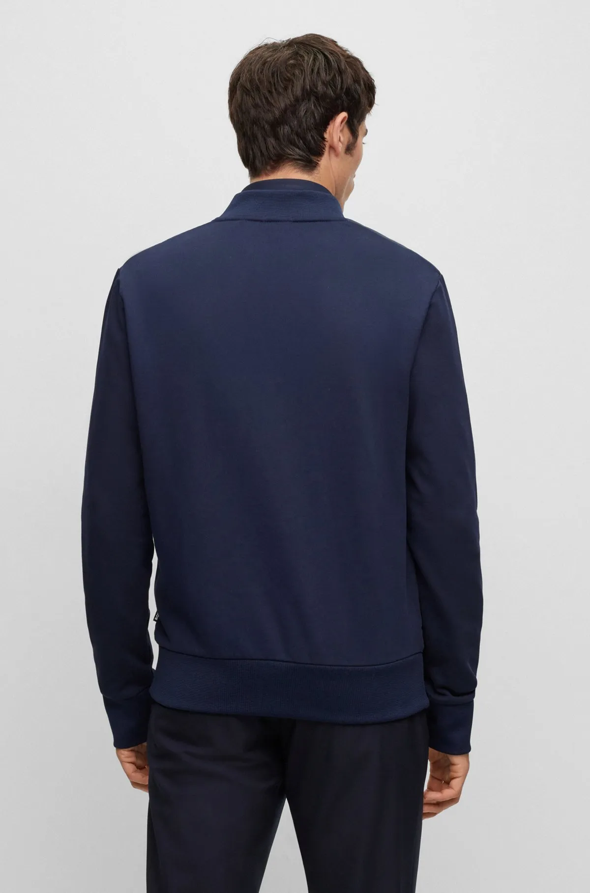 Hugo Boss  |Street Style Long Sleeves Plain Cotton Logo Sweatshirts