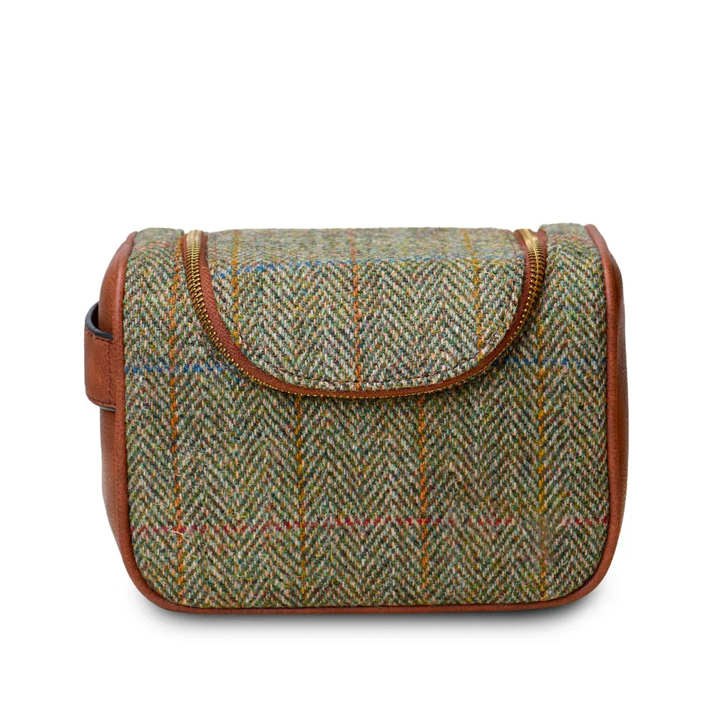 Islander Toiletry Wash Bag with Harris Tweed