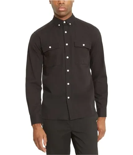 Kenneth Cole Mens Dual Pocket Button Up Shirt, TW1