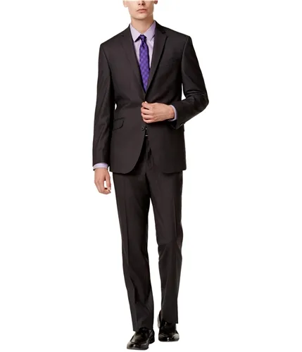 Kenneth Cole Mens Slim Fit Plaid Two Button Formal Suit