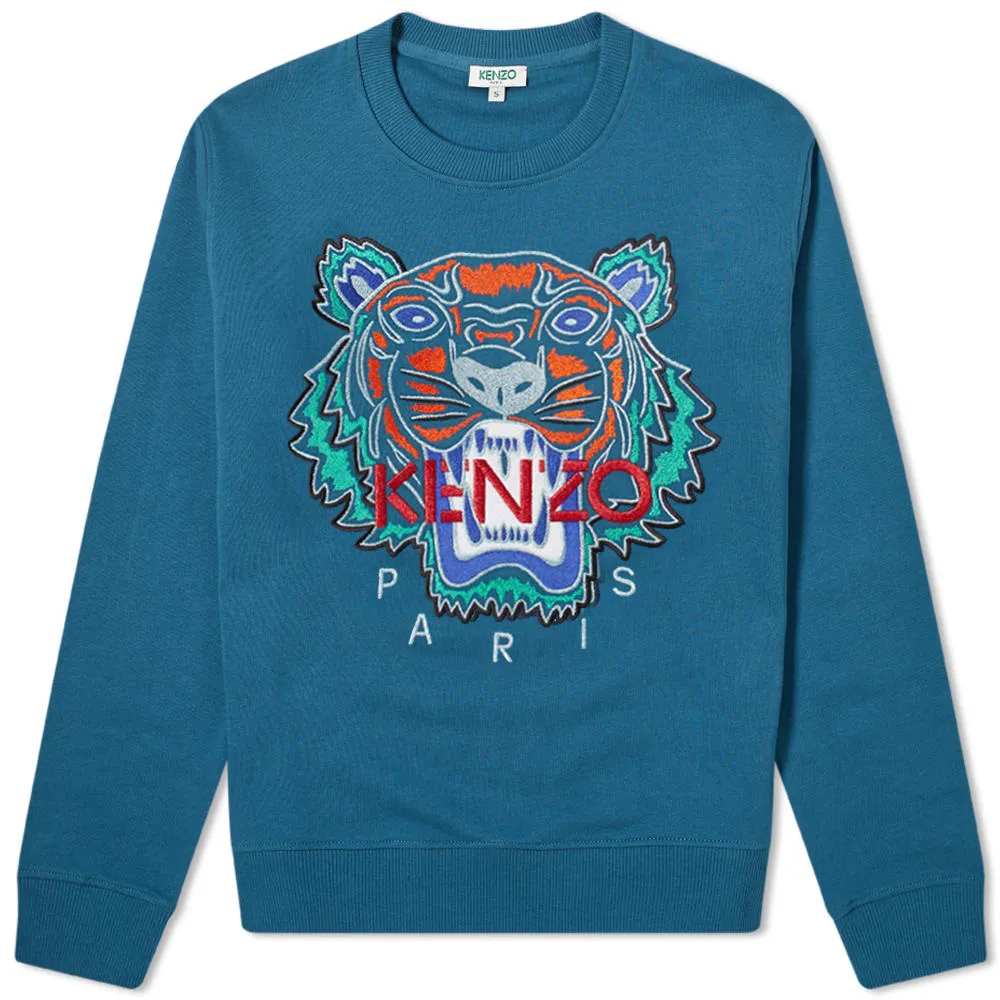 Kenzo Embroidered Tiger Crew SweatDark Blue