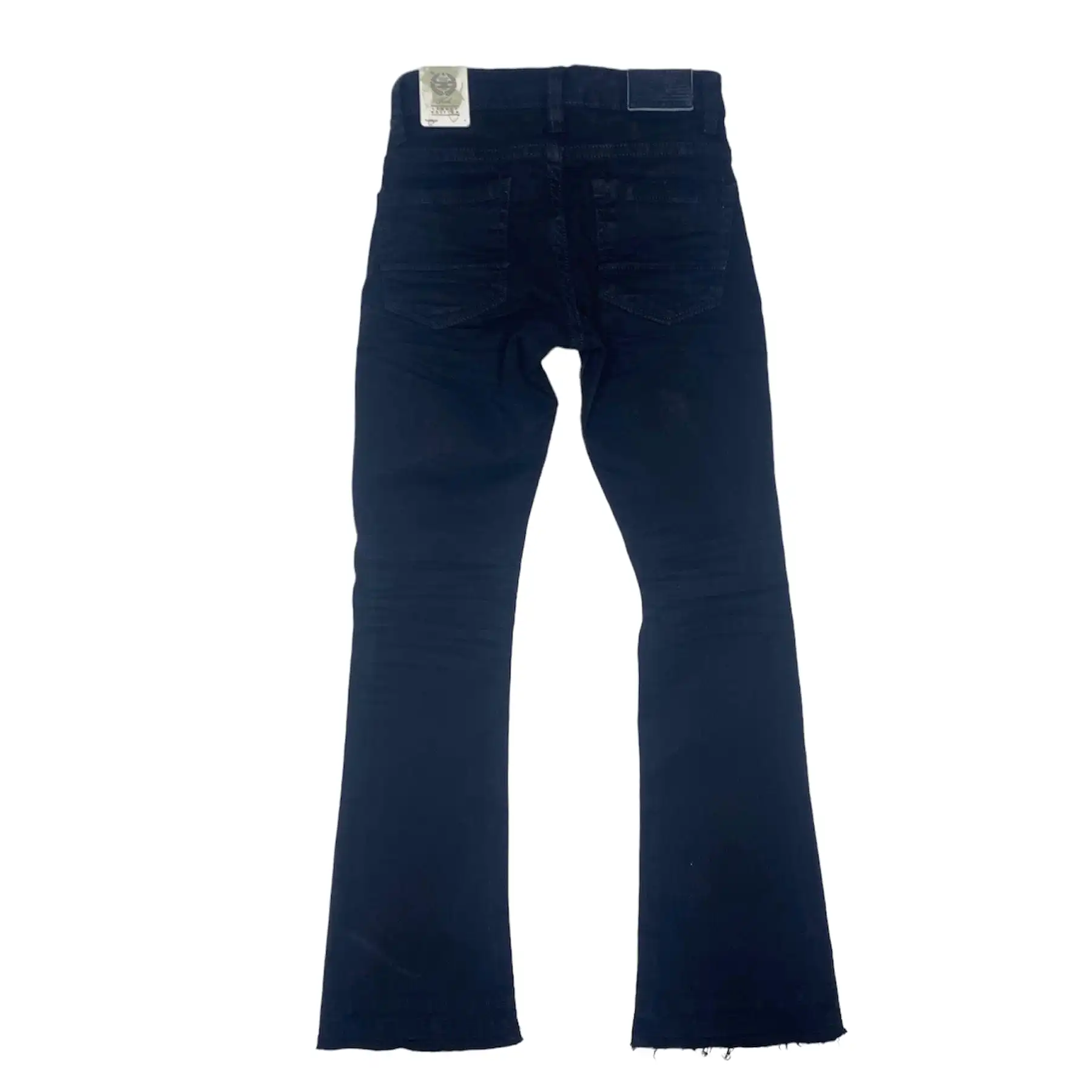 Kids Jordan Craig Martin Flare Stacked Denim (Black) JTF955RK