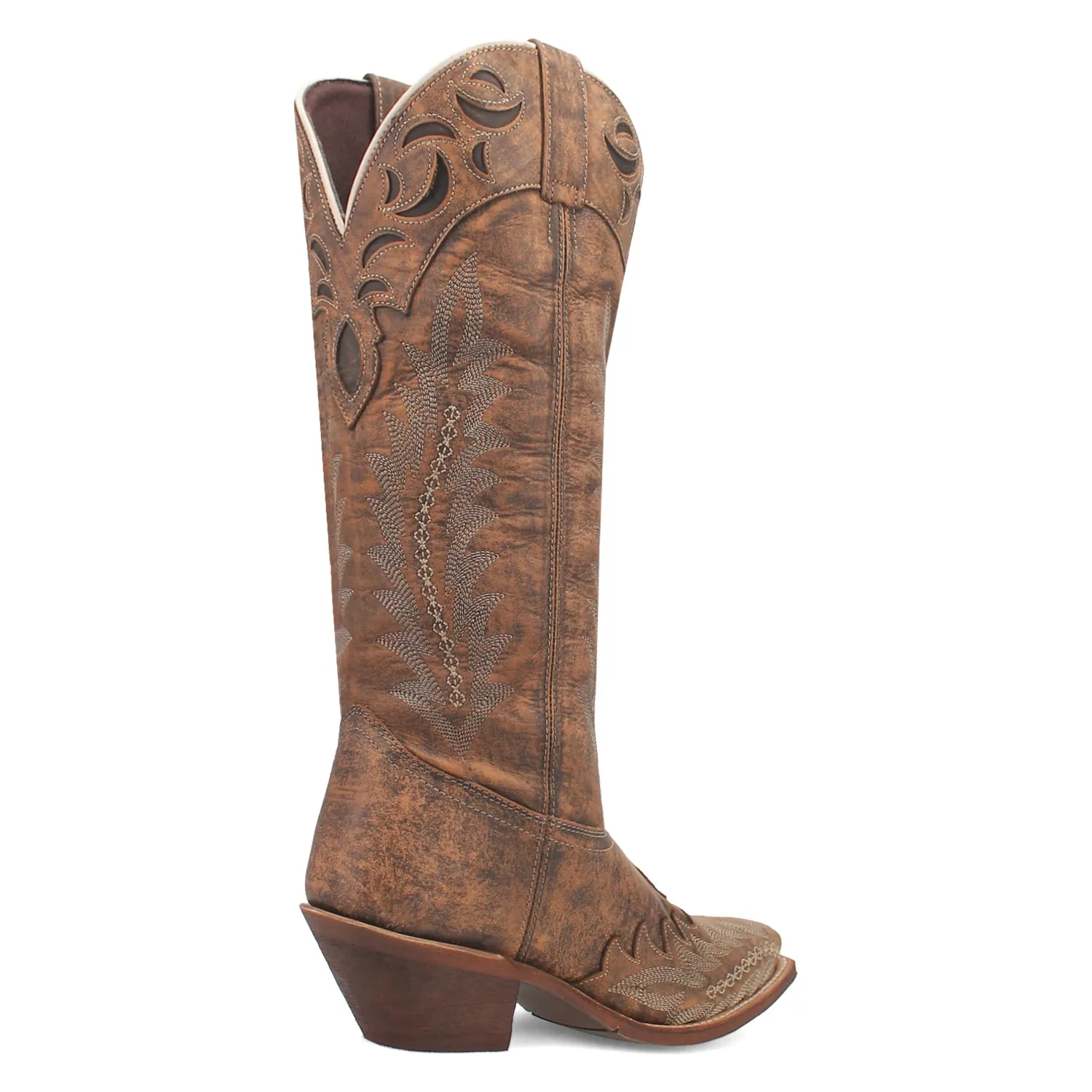 Laredo Womens Paige Brown Leather Cowboy Boots