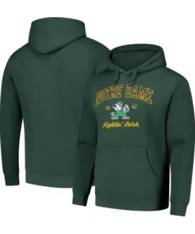 League Collegiate Wear Men's NCAA Notre Dame Fighting Irish Arch Script Essential Fleece 2.0 Pullover Hoodie