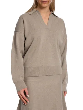 LEVETE ROOM SWEATER WINNI PLAZA TAUPE