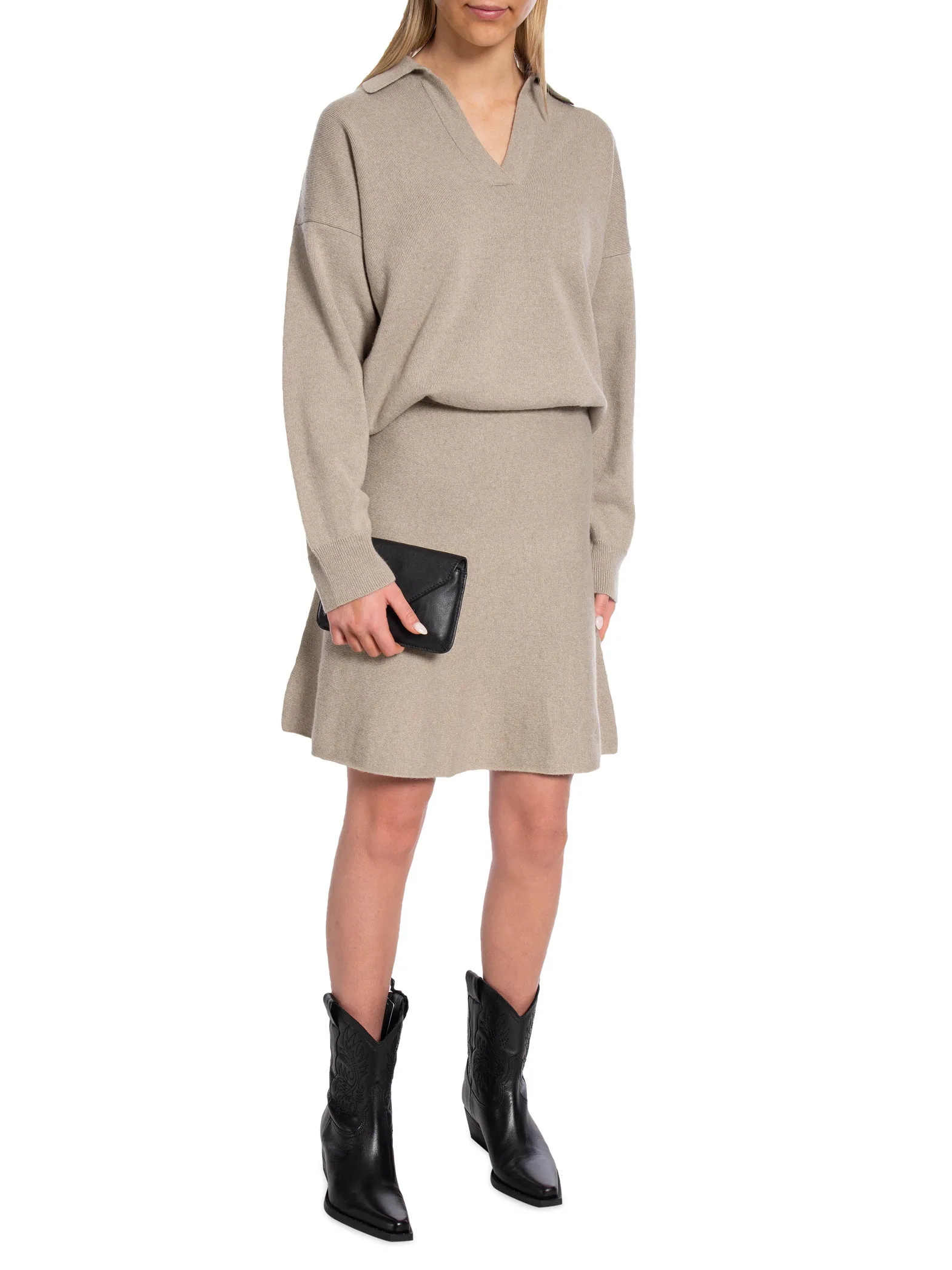 LEVETE ROOM SWEATER WINNI PLAZA TAUPE