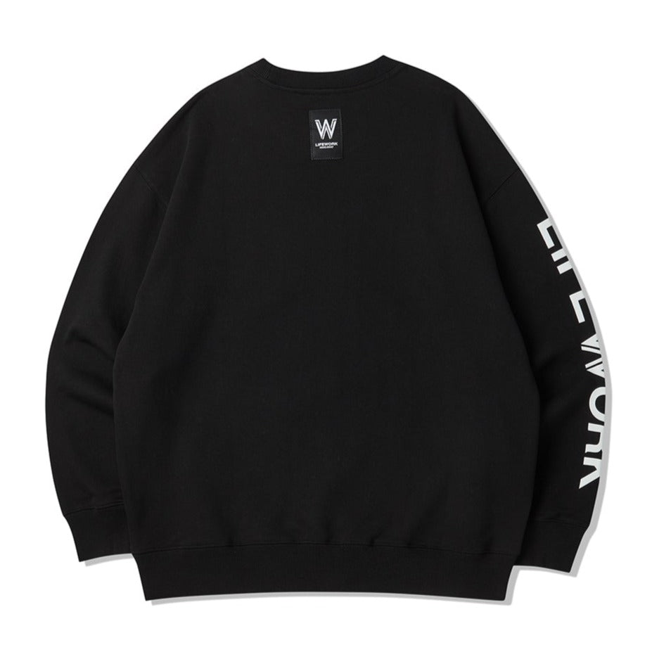 LifeWork Multi Logo Crew Neck Black