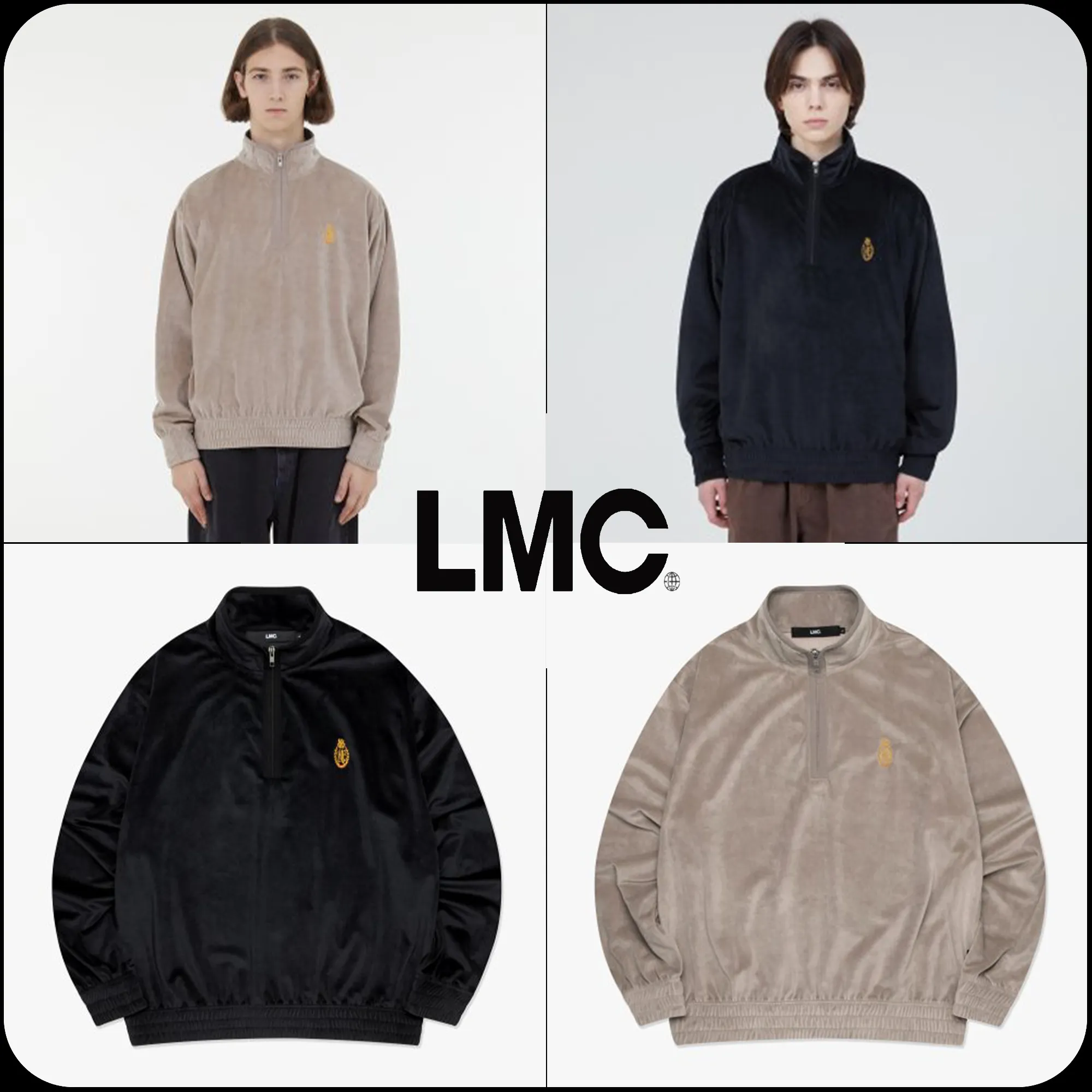 LMC  |[ LMC ]★LMC VELOURQUATER ZIP SWEATSHIRT