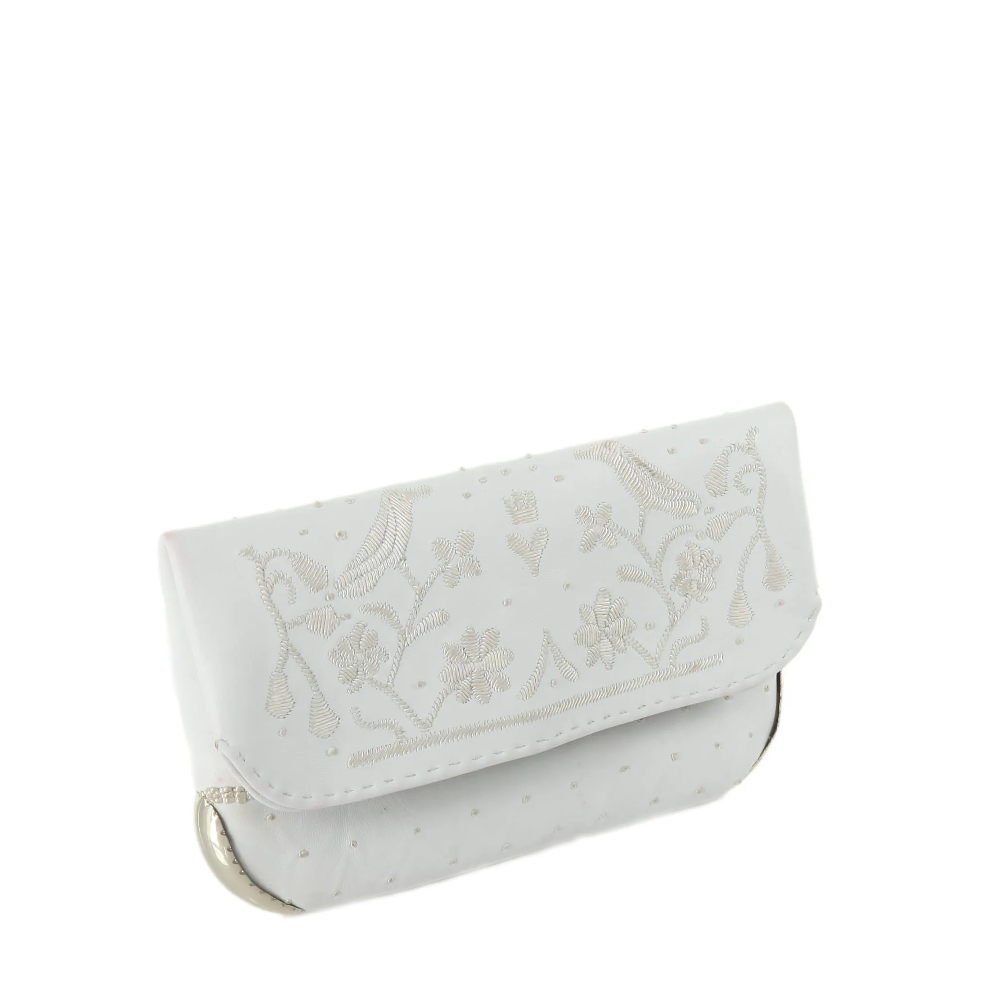 Lovebirds Wedding Clutch Bag in White