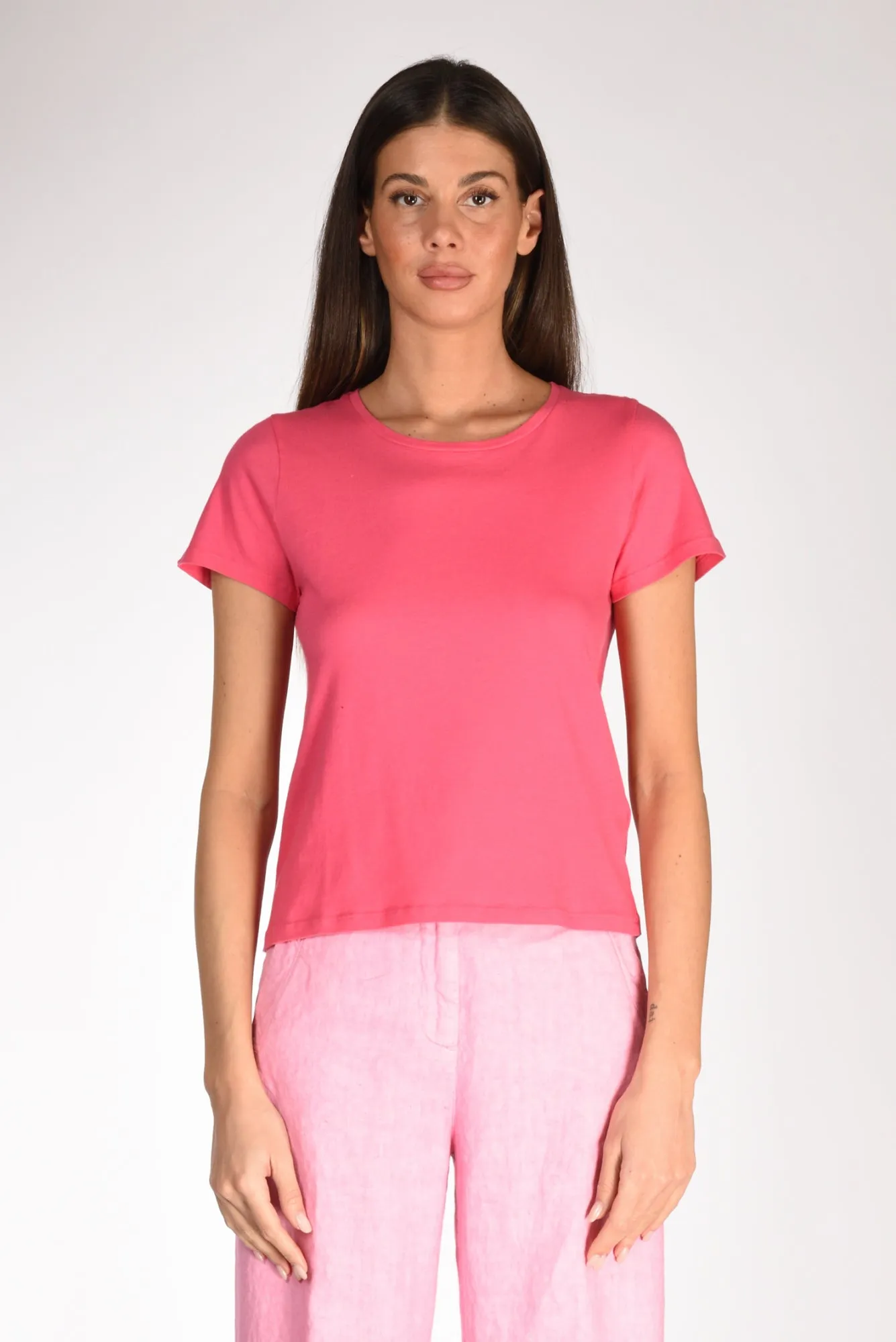 Majestic Filatures Paris Tshirt M. Corta Fucsia Donna