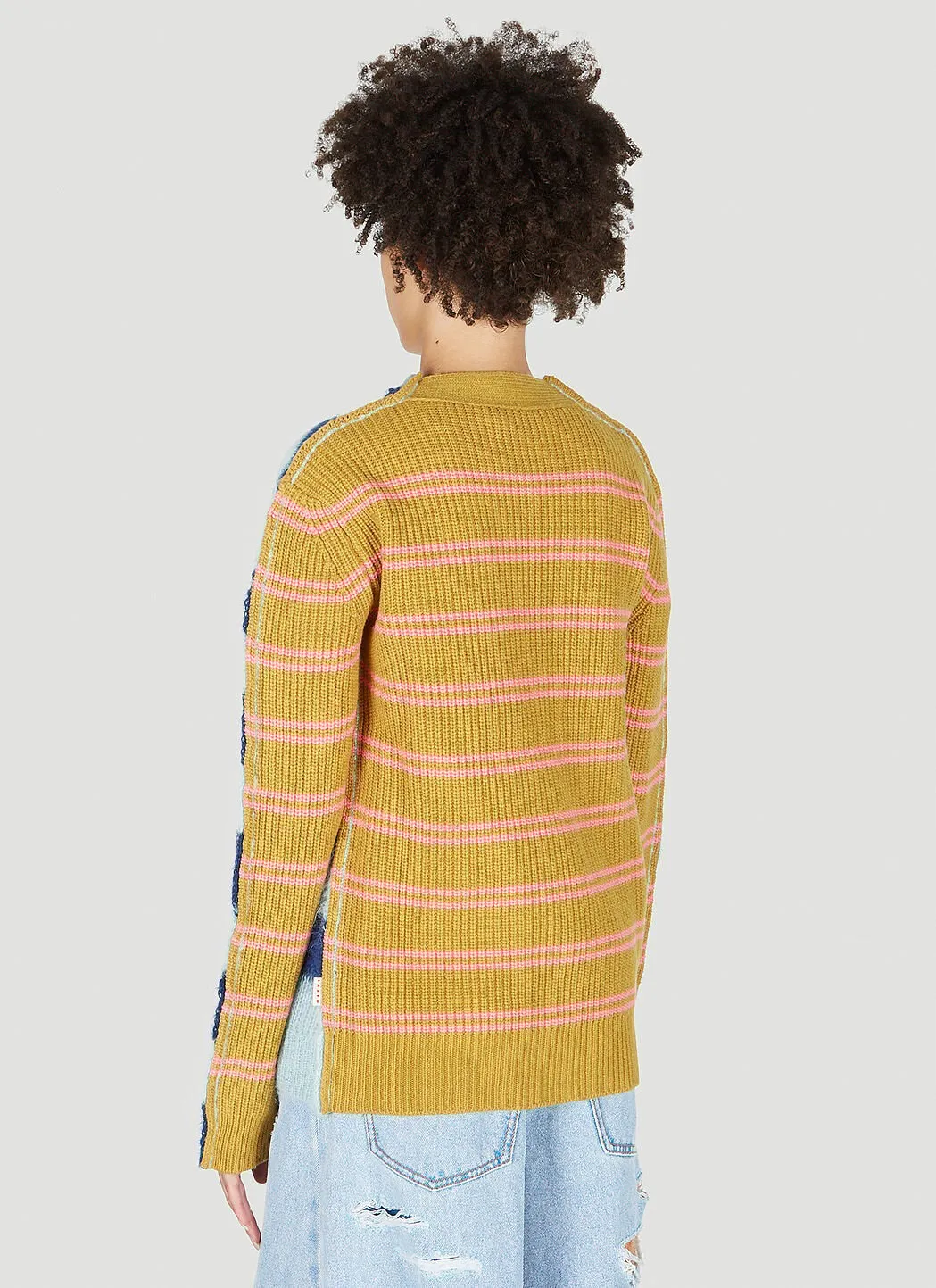 MARNI  |Stripes Casual Style Wool Nylon Street Style Long Sleeves