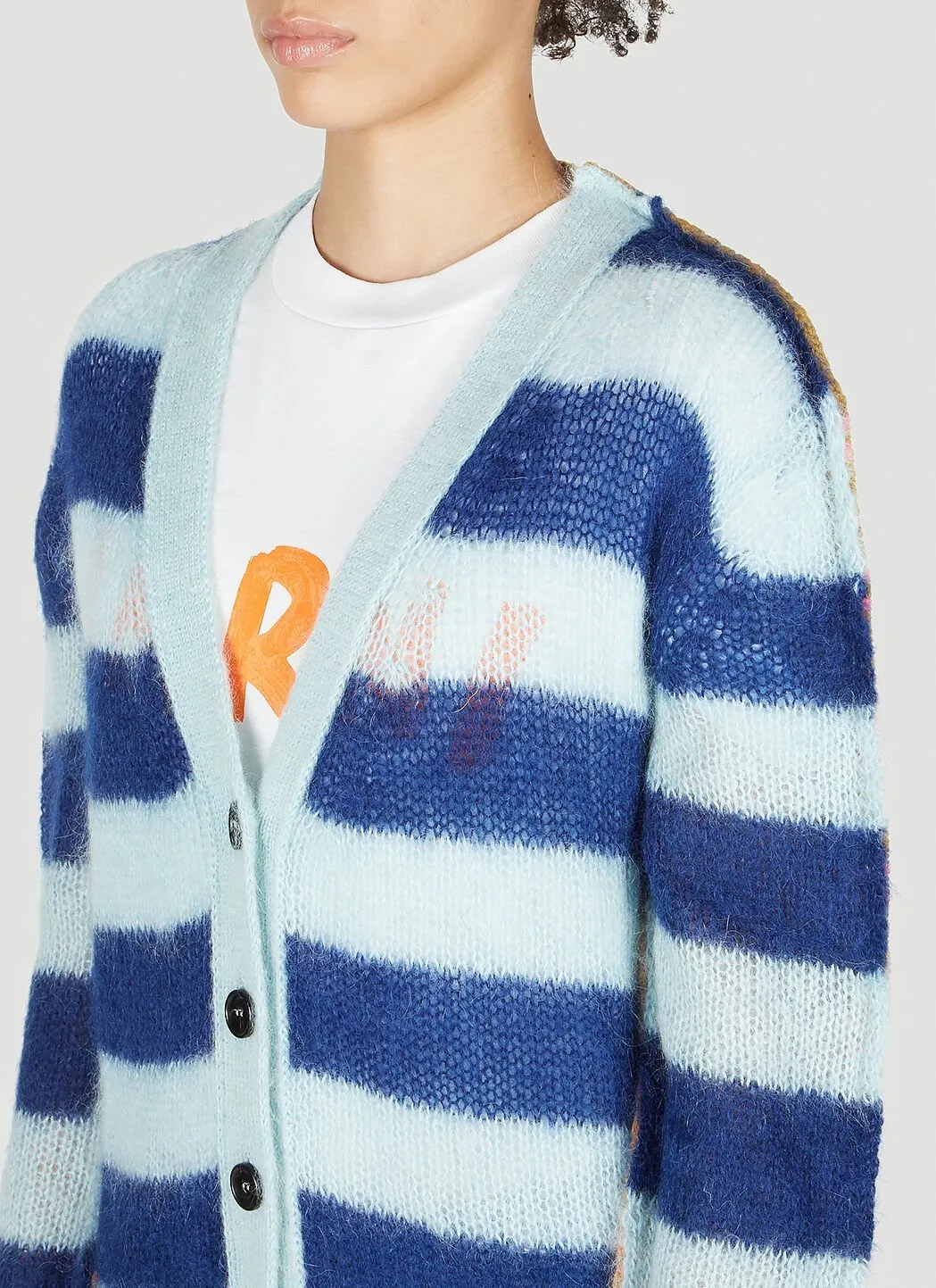 MARNI  |Stripes Casual Style Wool Nylon Street Style Long Sleeves