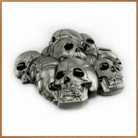 Men's 3.8cm Hexagonal Skull Heavy Metal Handmade Waistband Buckle