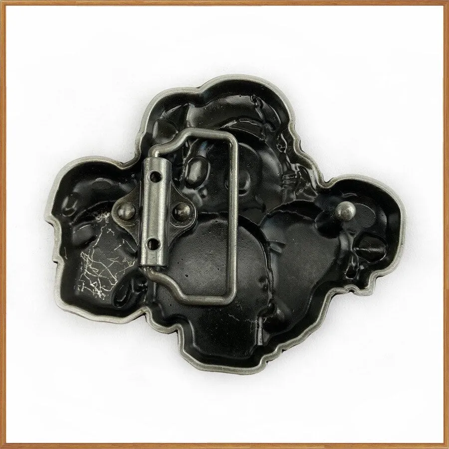 Men's 3.8cm Hexagonal Skull Heavy Metal Handmade Waistband Buckle