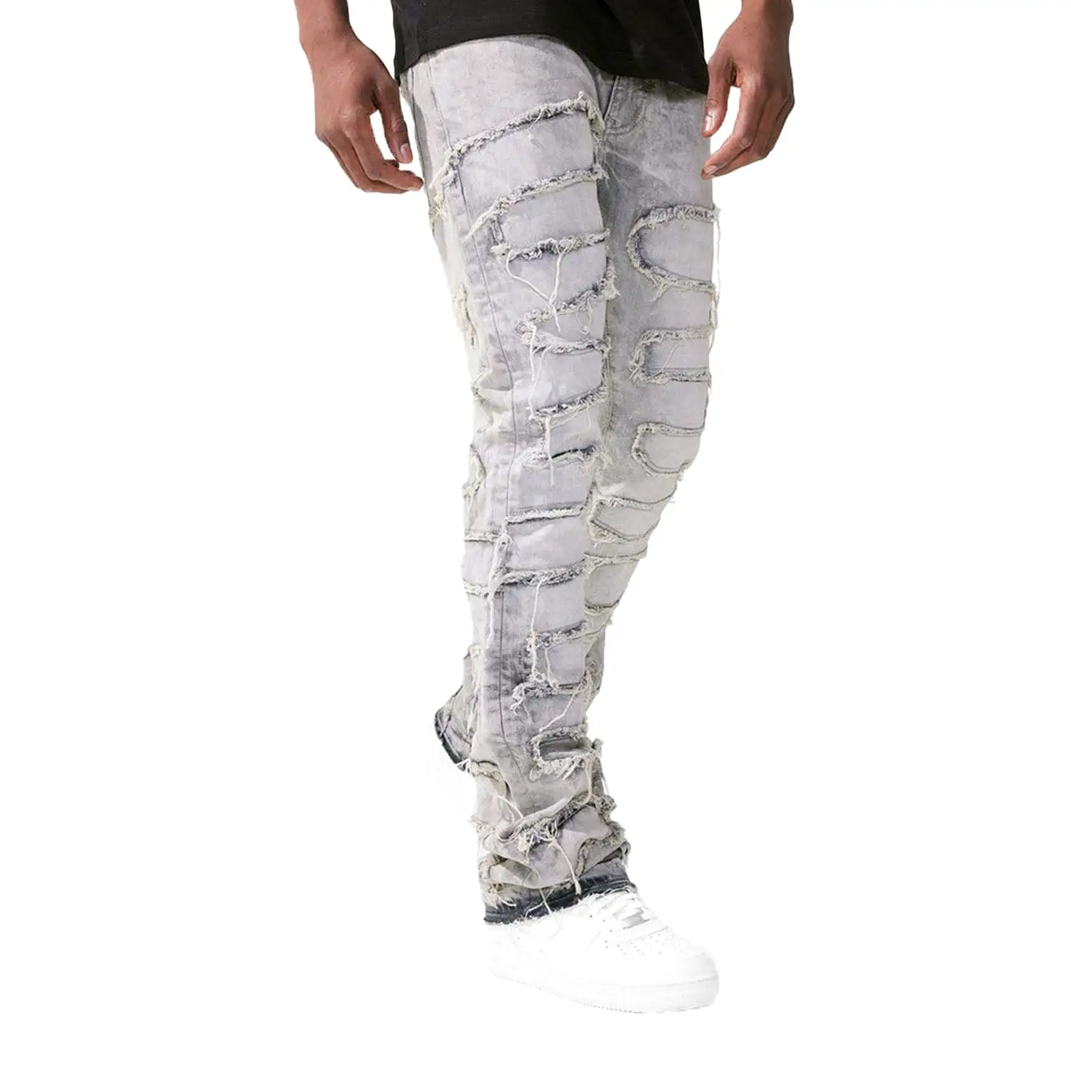 Men's Martin Stacked Python Skinny Denim Pant