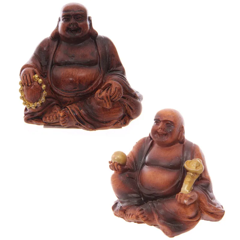 Mini Wood Effect Collectable Buddha in a Bag Figurine BUD211