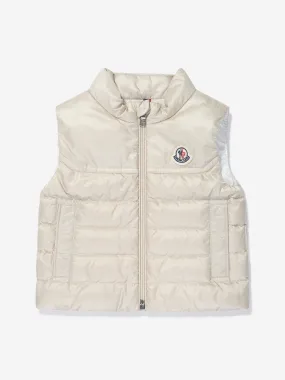 Moncler Enfant Baby Boys Down Padded Camelien Gilet in Beige