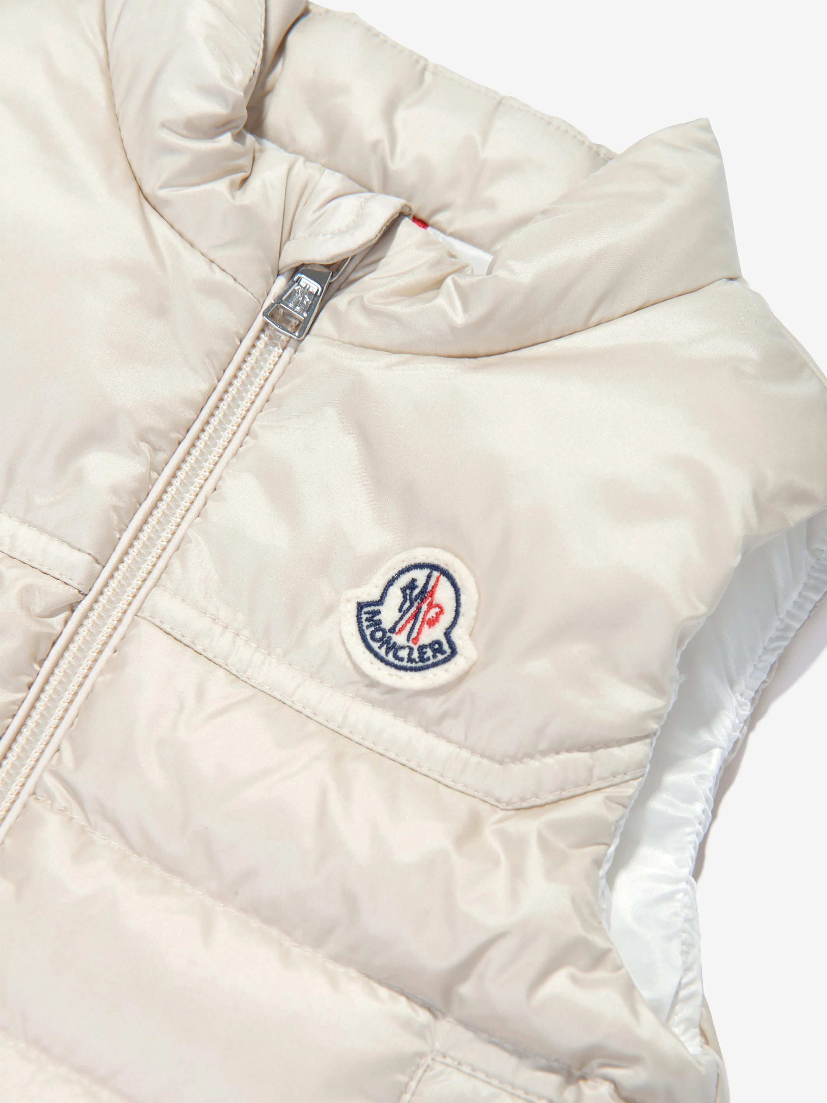 Moncler Enfant Baby Boys Down Padded Camelien Gilet in Beige