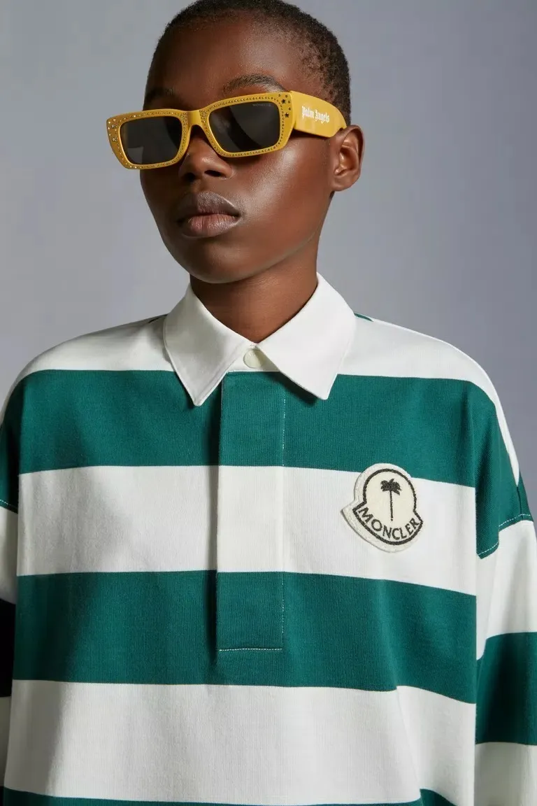 MONCLER  |Striped Long Sleeve Polo Shirt