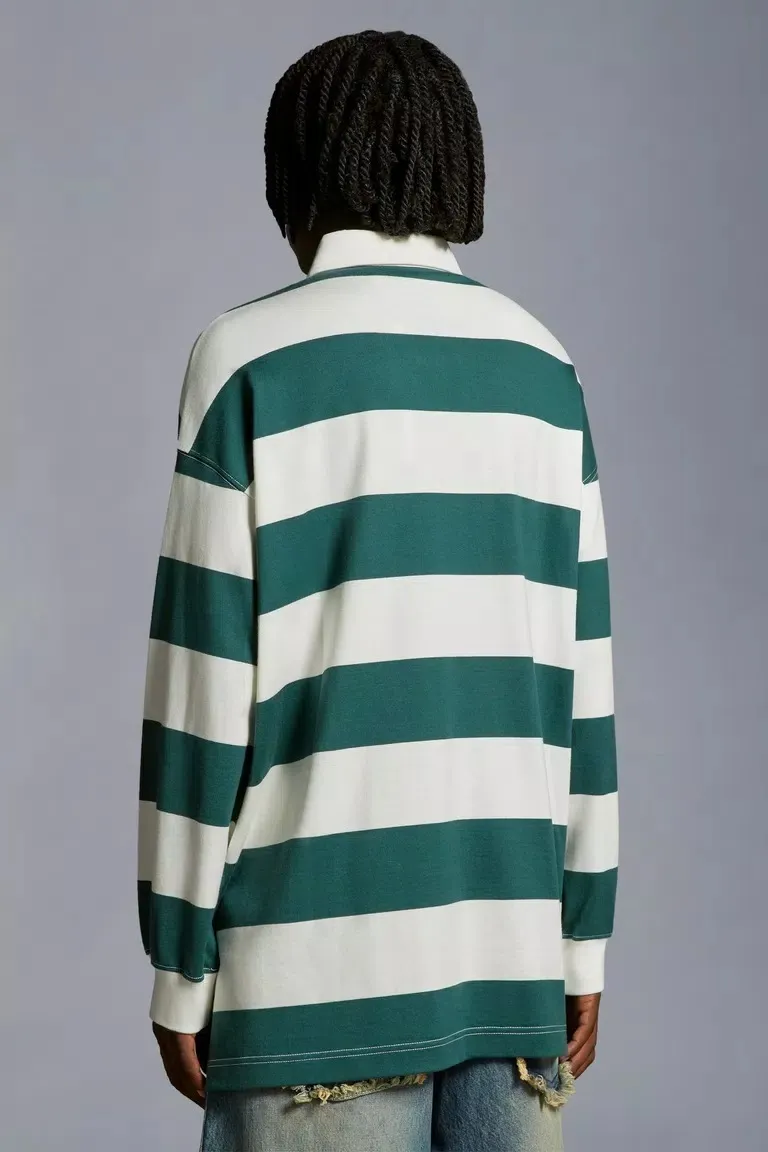 MONCLER  |Striped Long Sleeve Polo Shirt