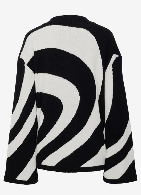 MSGM  |Zebra Patterns Casual Style Wool Long Sleeves Party Style