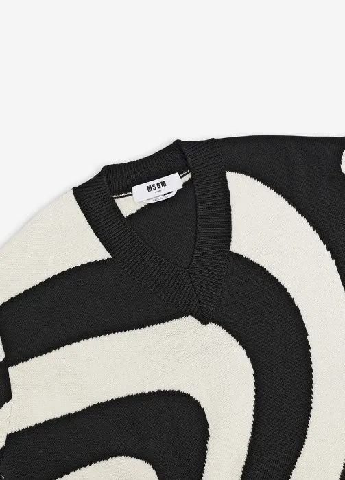 MSGM  |Zebra Patterns Casual Style Wool Long Sleeves Party Style