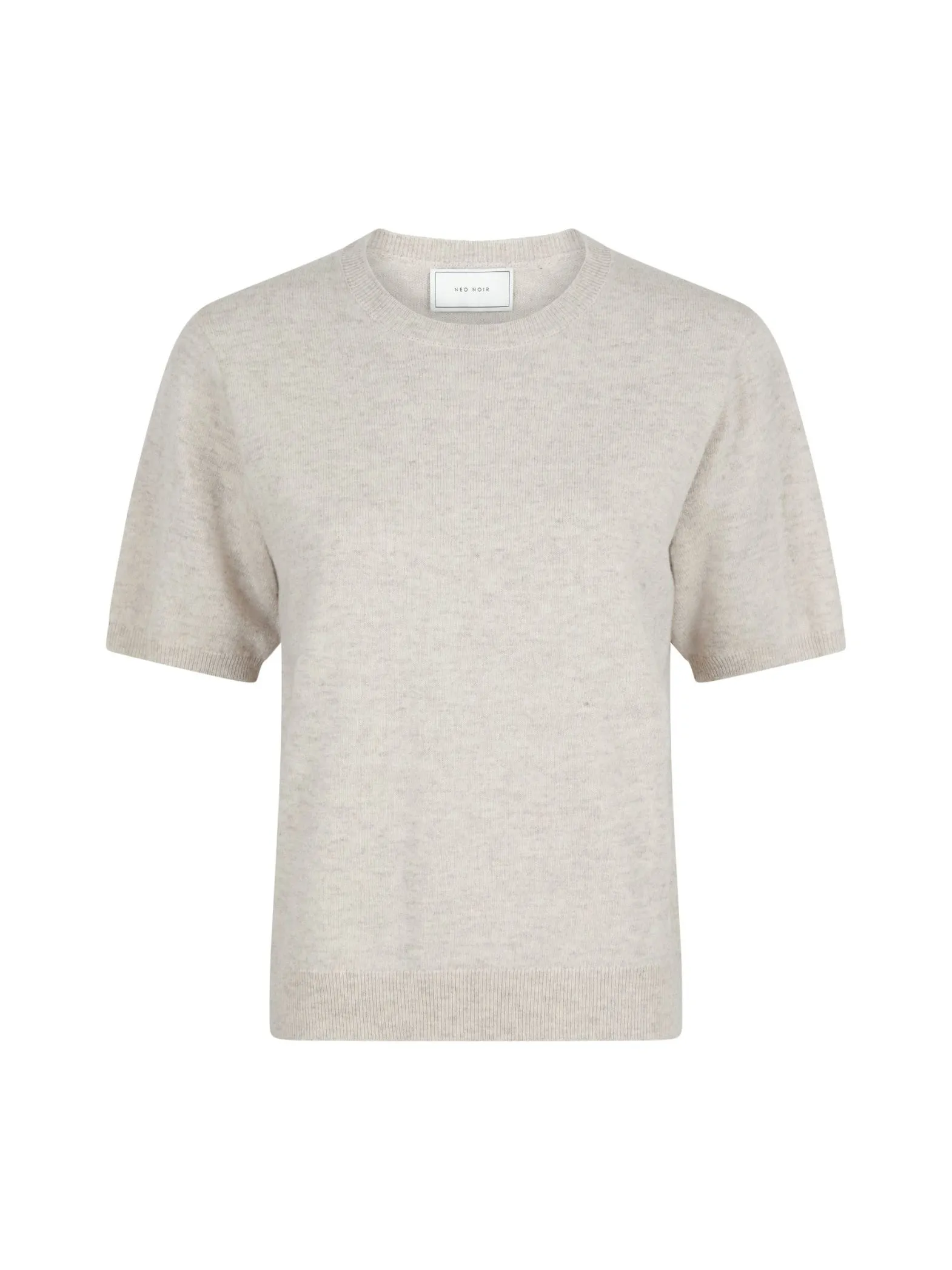 NEO NOIR TOP MISSY KNIT TEE SAND MELANGE