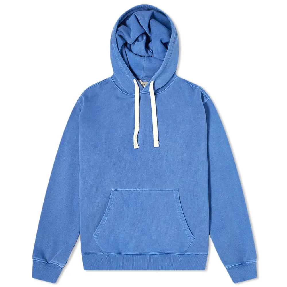 Nigel Cabourn Embroidered Arrow HoodyWashed Blue