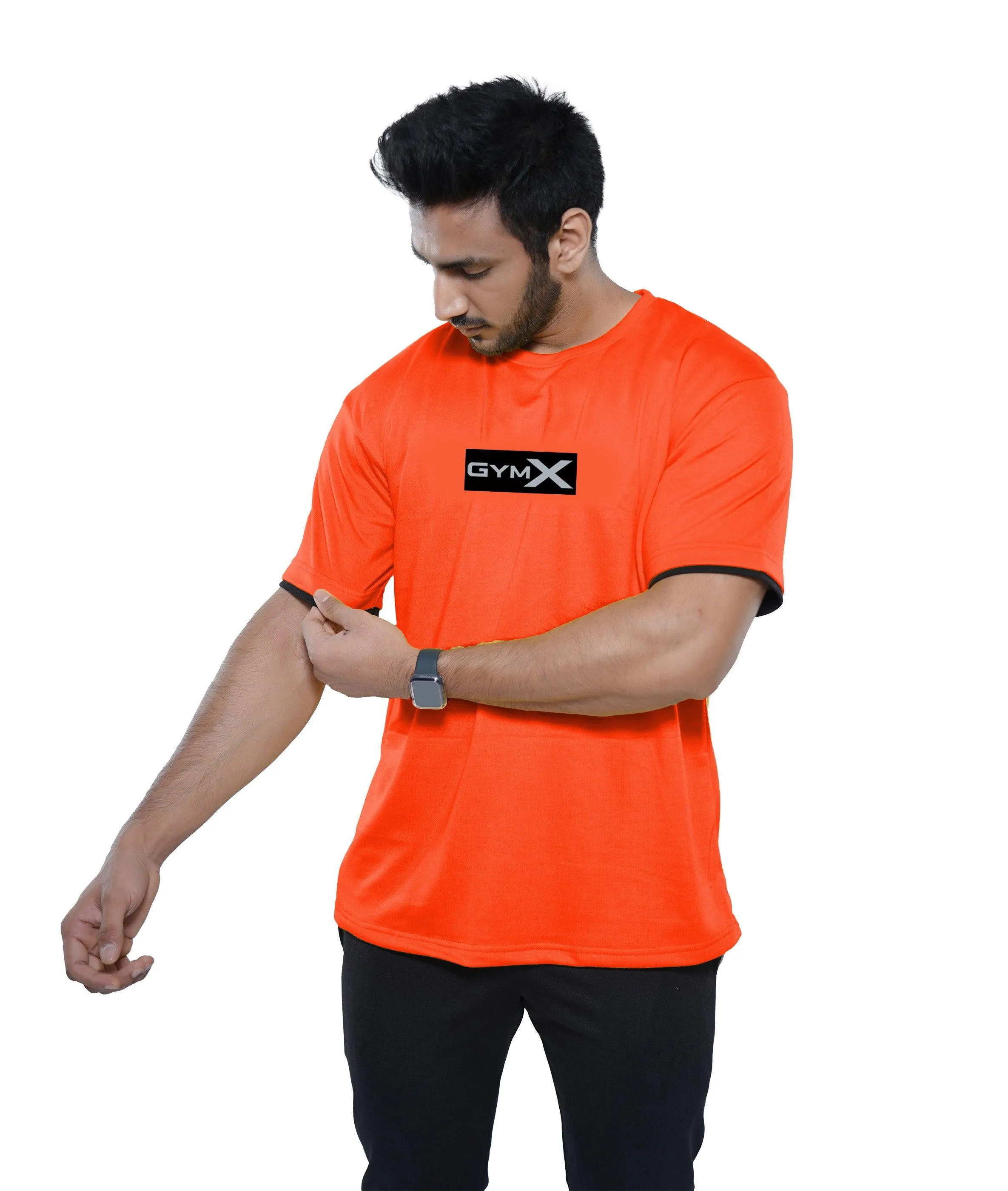 Oversized GymX Tee: Neon Orange