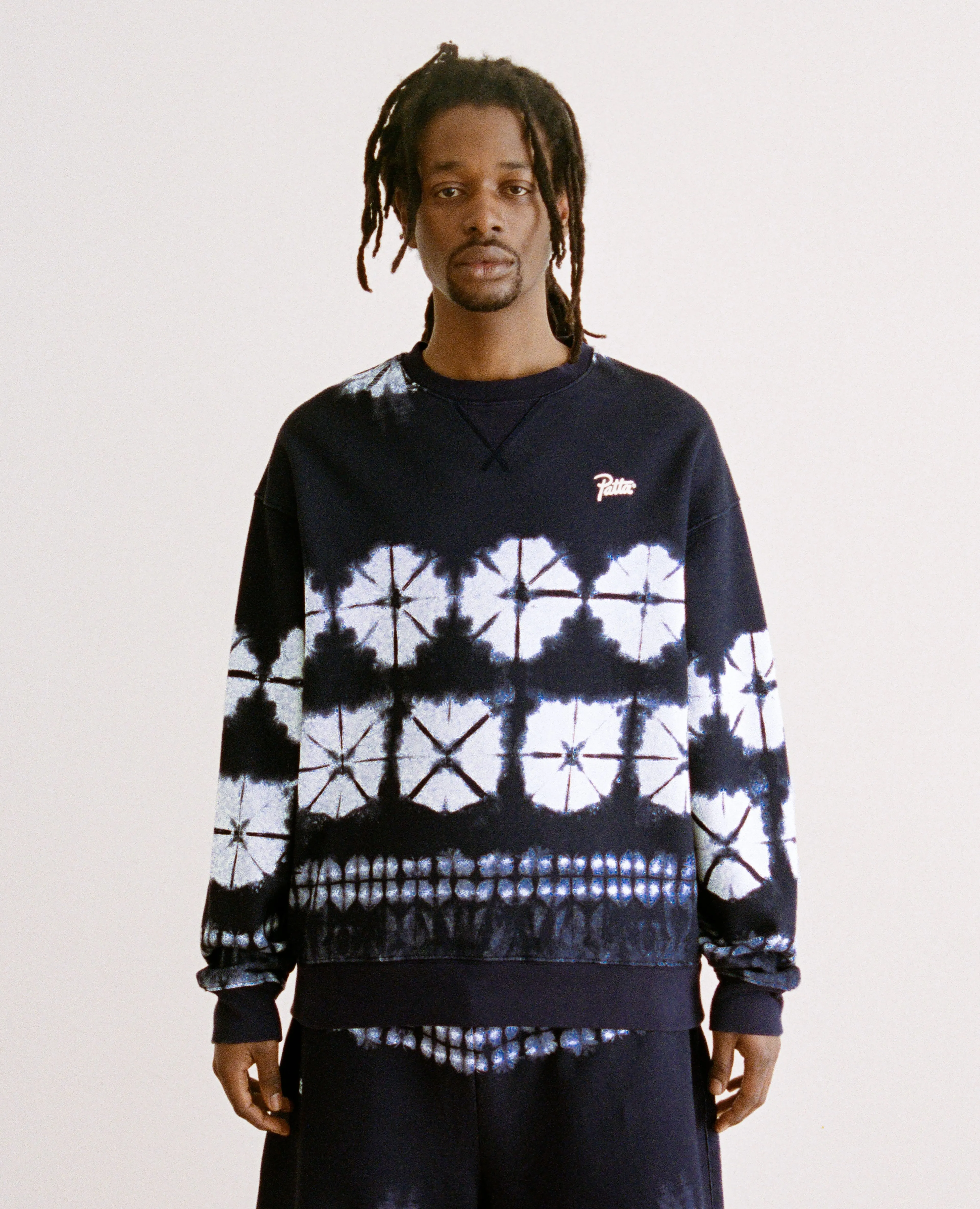 Patta Basic Shibori Crewneck Sweater (Odyssey Gray)