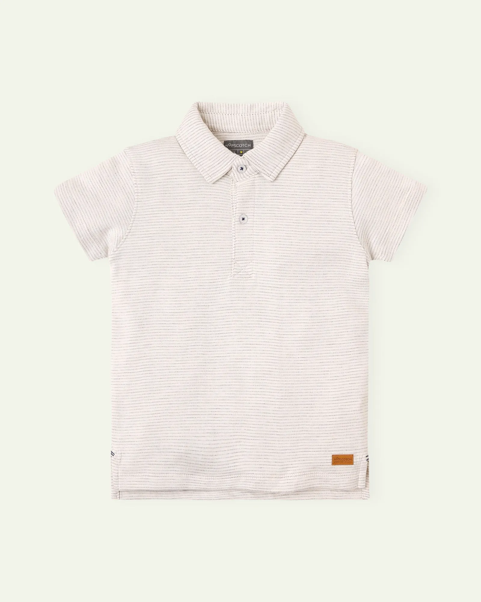 Pattern Print Oatmeal Polo