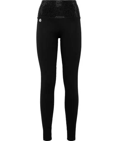 Philipp Plein High Waist Leggings with Crystals