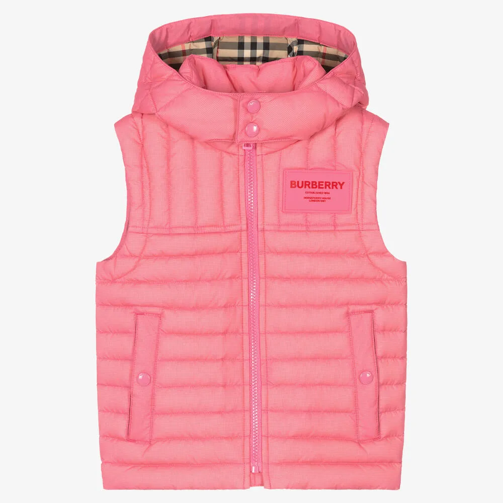 Pink Down Padded Gilet