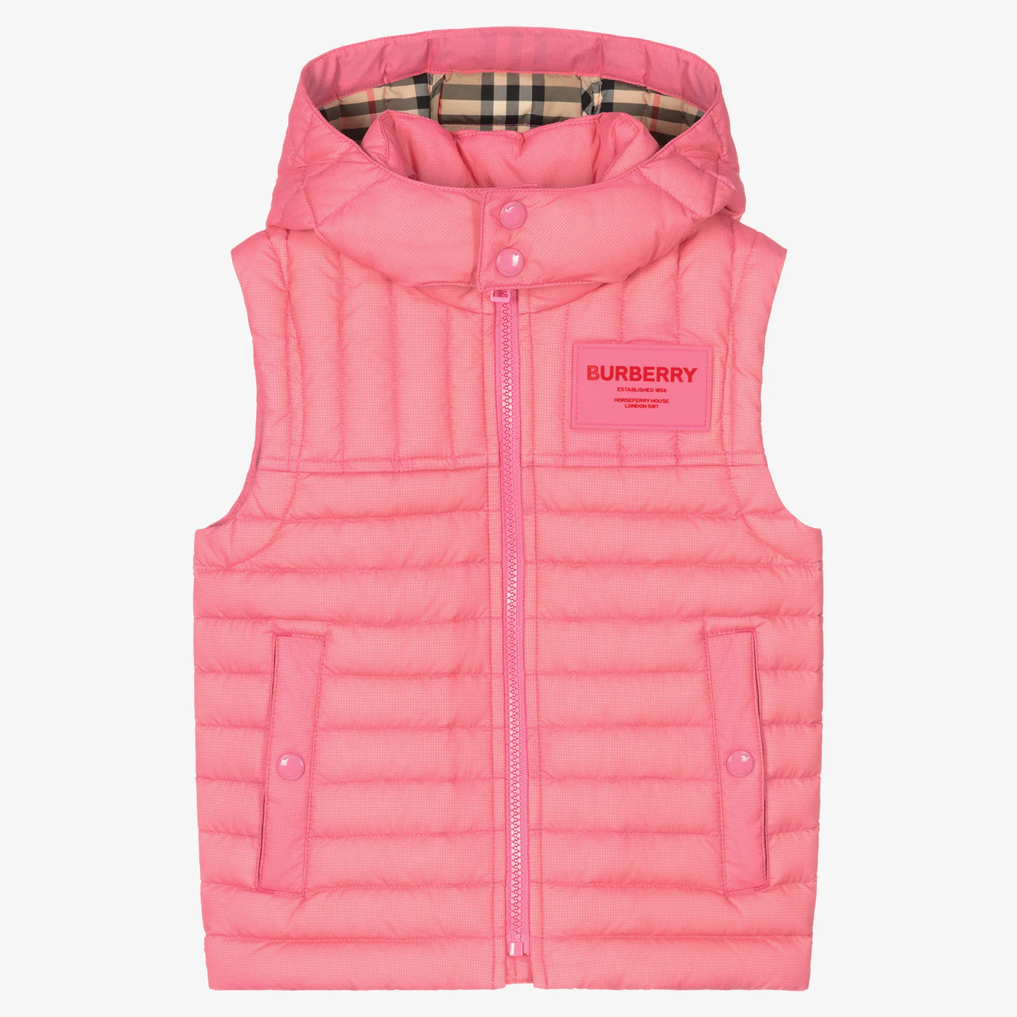 Pink Down Padded Gilet