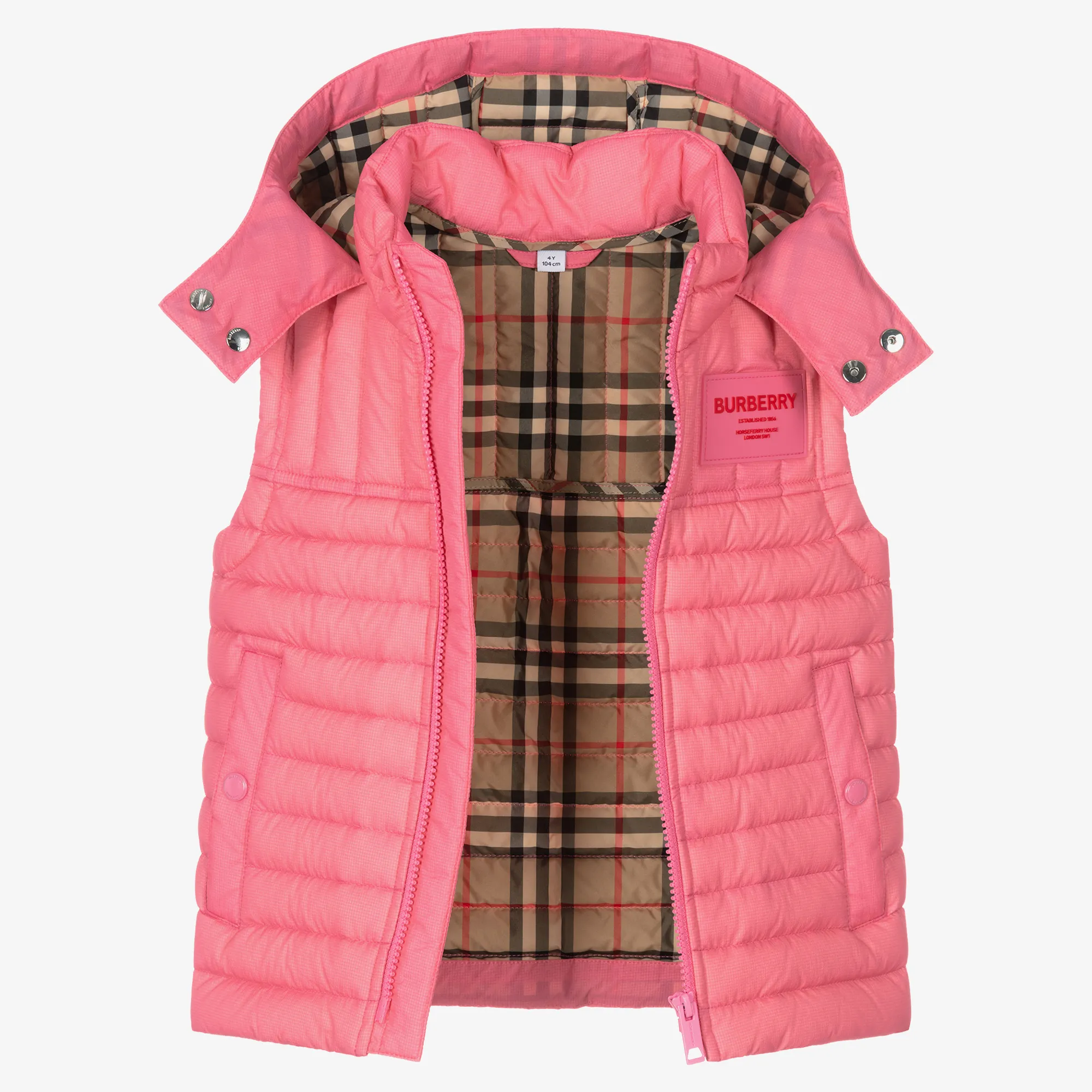 Pink Down Padded Gilet