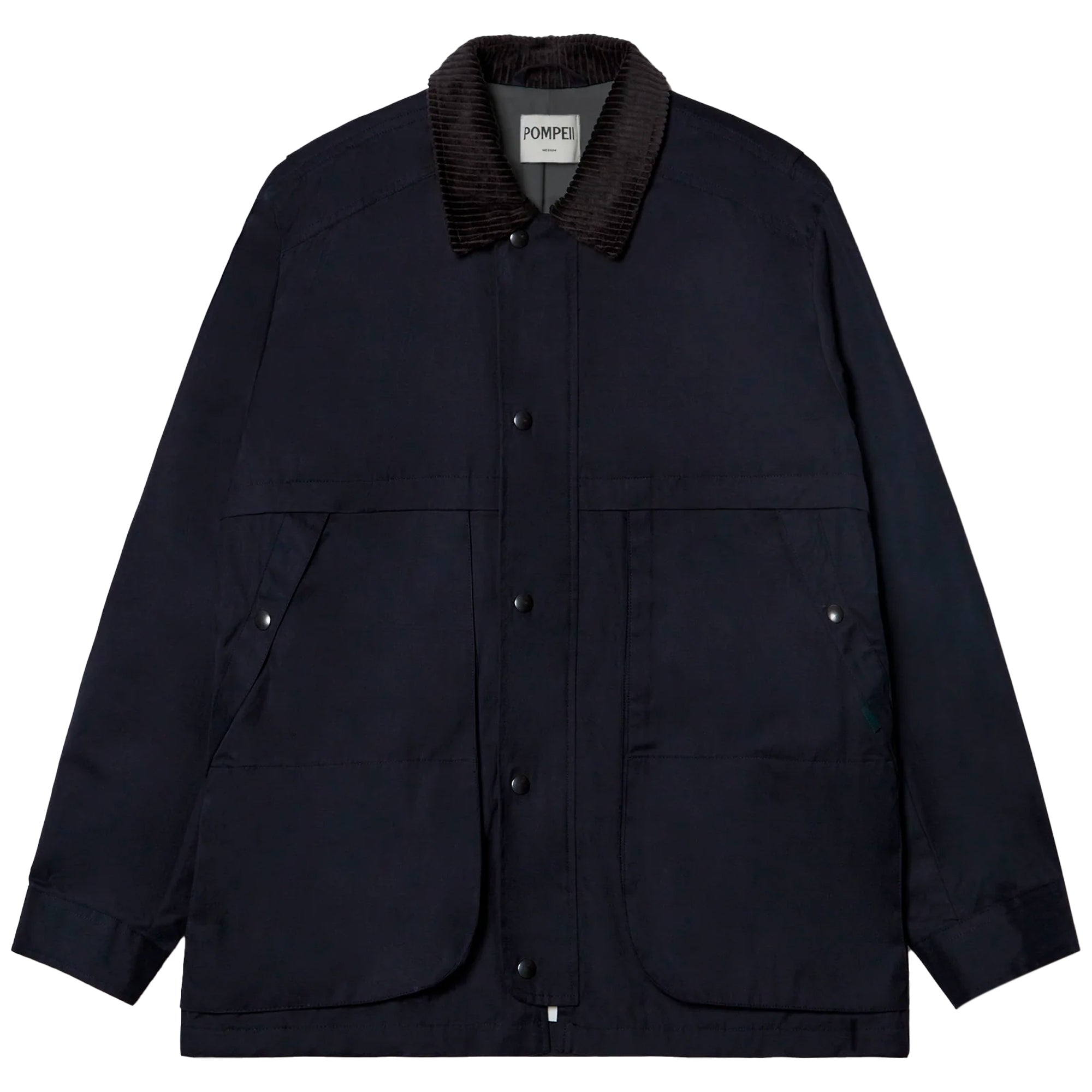 Pompeii Brand Contrasted Field Jacket - Dusky Blue