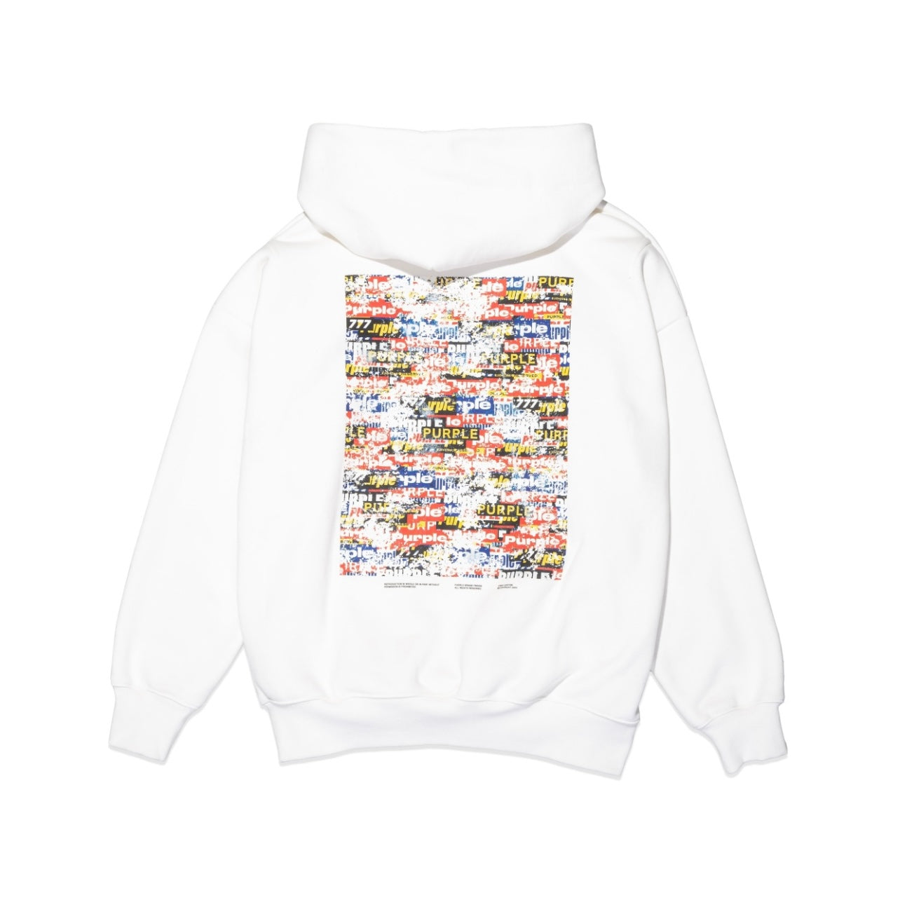 Purple Brand Fleece Collage Off White Hoodie