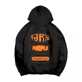 Purple Brand French Terry Orange Logo Hoodie